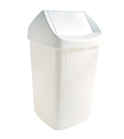 Bekaform Schwingdeckeleimer 25 Liter Weiß Abfalleimer Kunststoff MüLleimer