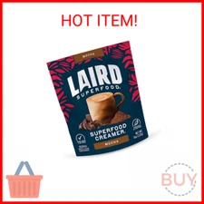 Laird Superfood Non-Dairy Coffee Creamer Mocha, Shelf-Stable Superfood Non-Dairy