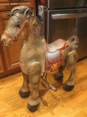 VTG Steel Mobo Horse Bronco Kids Toy, Made in England, Mechanical Riding Horse