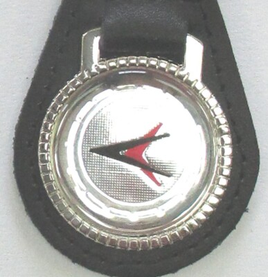 Silver FORWARD LOOK #3365 Plymouth Black Leather Chrome Key Ring