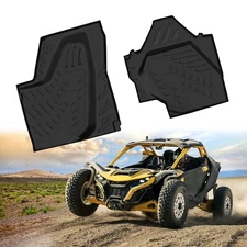 Anti-Slip Slush Mats TPE Front Row Floor Liners for Can-Am Maverick R X RS 2024+
