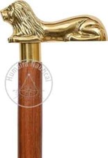 BRASS VICTORIAN HANDLE WOODEN VINTAGE STYLE WALKING STICK CANE DESIGNER style