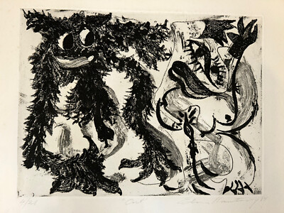 Bizarre Modern Expressionist Contemporary Etching Cubist Picasso Like Monsters!!