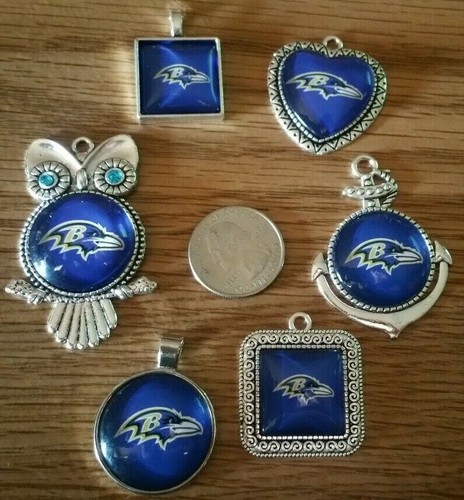 NFL Football Heart Team Pendant Charms Necklace lot pick your team Jewelry L@@K - Picture 4 of 33