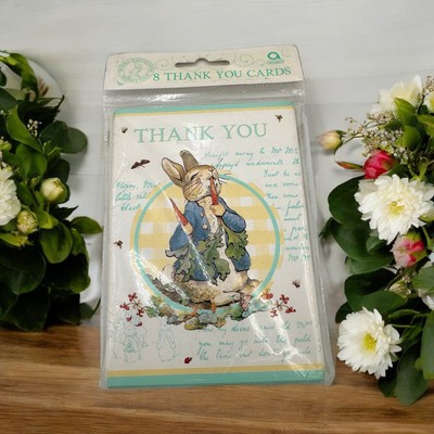 Vtg Amscan Sealed Beatrix Potter Thank You Cards  #48799 Peter Rabbit 1999 Blank
