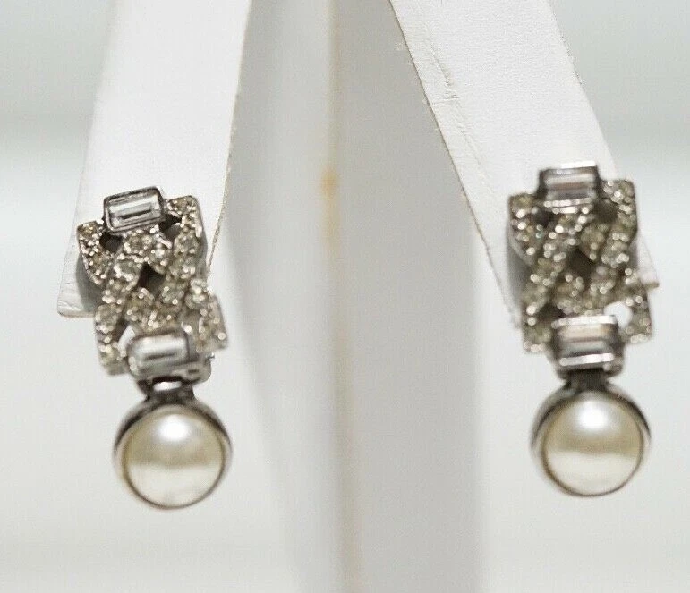 Joseph Esposito Ashley Classics - Pendientes colgantes de perlas/cristal simuladas Foto 3 de 4