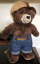 Vintage Smokey The Bear Plush 50th Anniversary 1994 w/Shovel, hat, jeans, belt