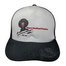 Black Sheep Market Est. 2021 Meat Seafood Produce Snapback Trucker Hat Mesh Back
