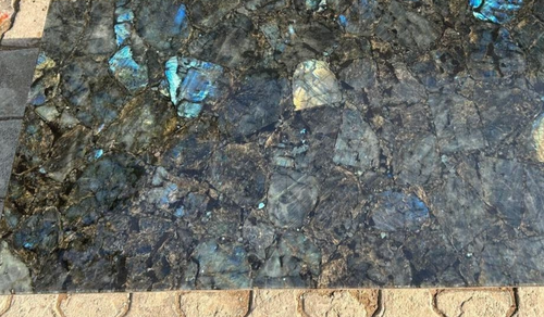 Labradorite Gemstone Dining Table, Labradorite Table Top ,Kitchen Slab Table Top - Picture 3 of 7