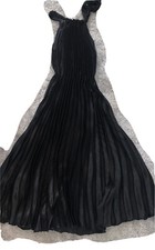 Black Pleated Sleeveless Dress NWOT