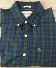 Abercrombie  Fitch Muscle Fit Plaid Button Down Shirt Long Sleeve Med. New