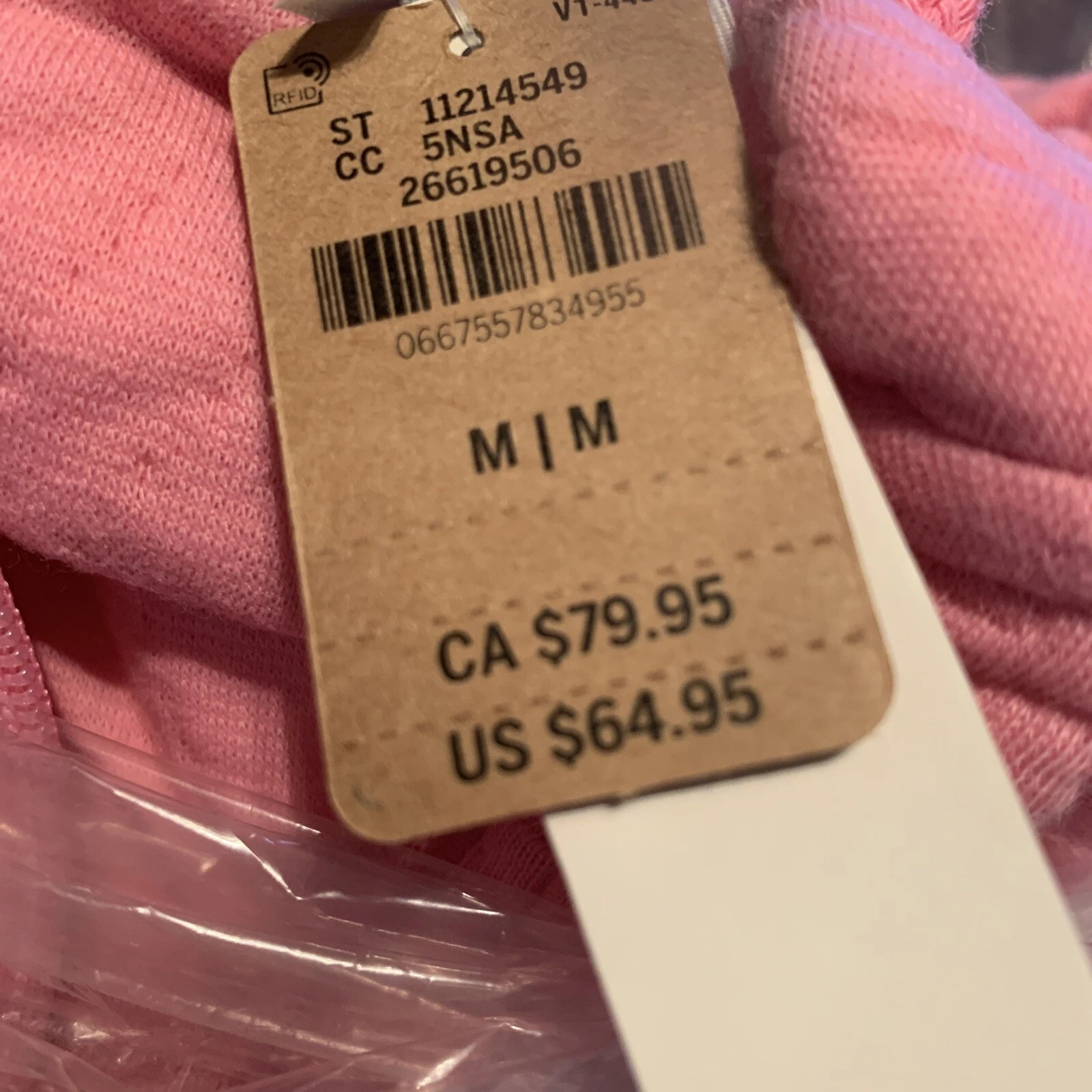 UNDERCOVER Felpa con cappuccio Victoria's Secret ROSA trapuntata pile zip intera campus rosa da sogno taglia M