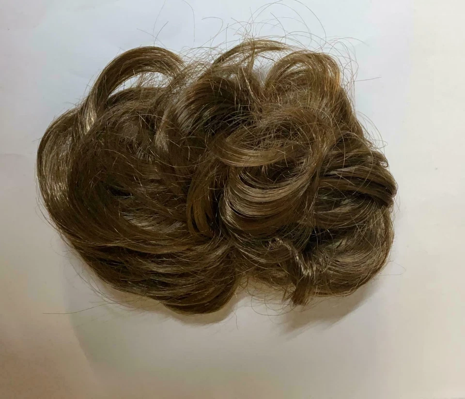 Curly Messy Hair Bun Piece Updo multicolour Scrunchie Fake Natural Bobble Hair - Image 4 of 4