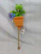 Amscan Frog in Flower Pot Plush Stick 9.5 Inch Stuffed Animal Toy