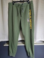 Polo Sport By Ralph Lauren Olive Fleece Sweatpants Joggers Size XL 125 NWT
