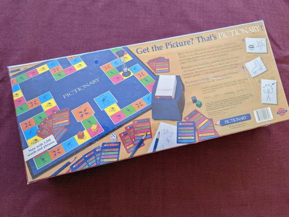 Juego de mesa Milton Bradley Pictionary 1997 vintage NUEVO Foto 2 de 2