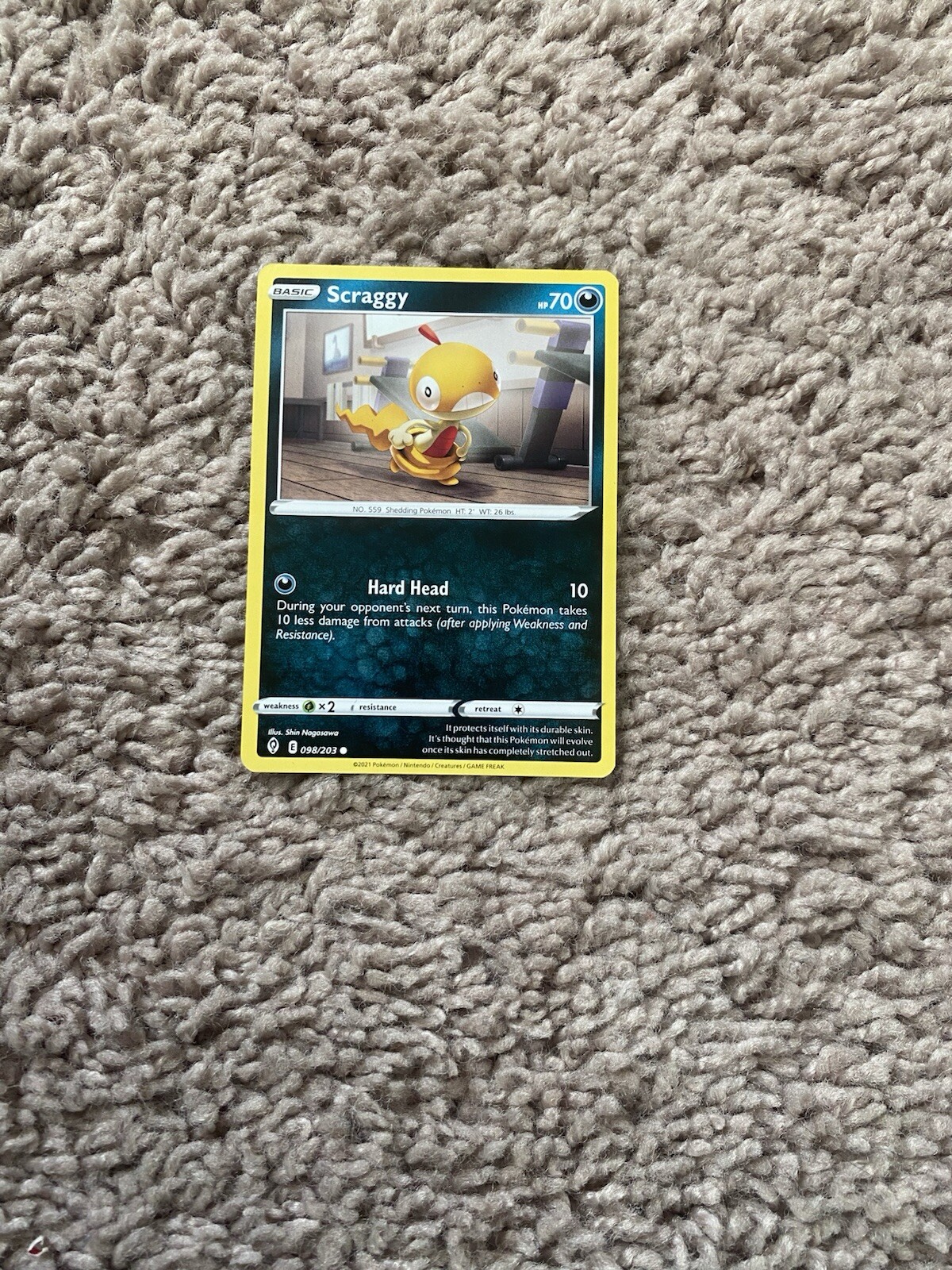 Scraggy  98/203 Pokémon TCG Evolving Skies