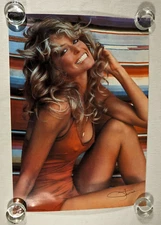 Vtg 1976 FARRAH FAWCETT Charlie's Angels Poster ~ Pro Arts CL 14-507 28" x 20"