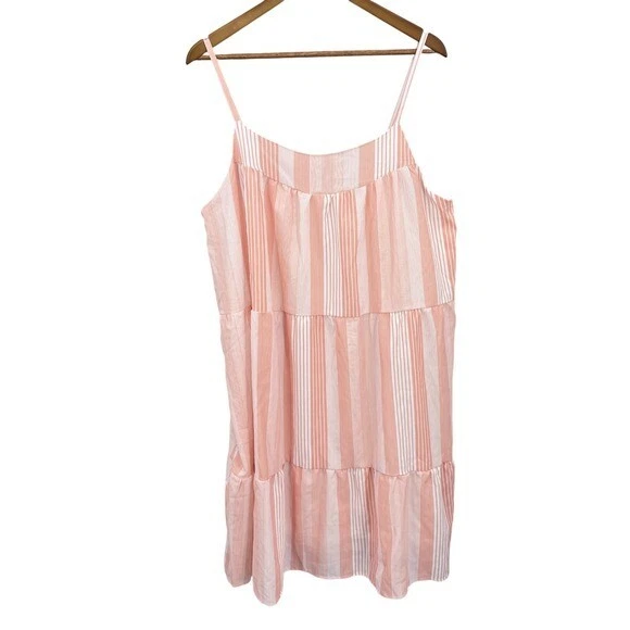 Vestido Grace Karin Rayas En Niveles Mujer XXL Rosa Femenino Playa Vacaciones Verano Foto 4 de 4