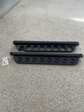 Pool Cue Wall Rack with Bridge Stick Holder - Black