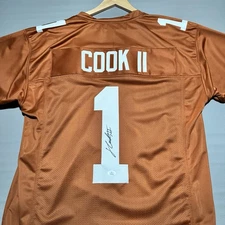 Johntay Cook II Signed Texas Longhorns Jersey #1 Auto JSA Cert
