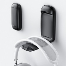 Lamicall Headphone Stand, Sticky Headset Holder - Foldable Compact Black