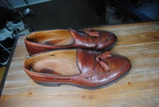 Allen Edmonds Grayson Men 10 D Tassel Loafers Slip On Shoes Brown USA Made 8267