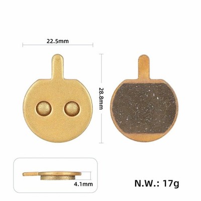Gold G1 gesinterte Bremsbeläge Streamer für Elektroroller Precision Fit