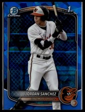 2025 Bowman Chrome Sapphire Jordan Sanchez #BCP-208 1st Baltimore Orioles