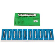 Racetech Self Adhesive Temperature Indicator Strips - 10 (Kit A, 37-65 Deg C)