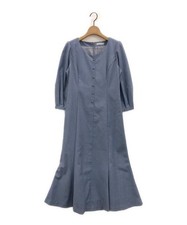 WILL SELECTION          Back lace-up dress / Flare dress blue 08-22151