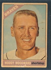 1966 Topps Venezuelan #49 WOODY WOODWARD Atlanta Braves ~ VG-EX