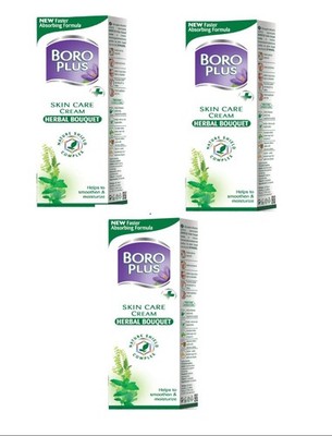 BORO Plus herbal cream 3 pcs x50 ml Antiseptic Natural Smoothing Moisturizing