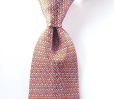 Crystal Orange, Green, Blue  Lavender Men's 100 Silk Tie 3 1/4" x 58"