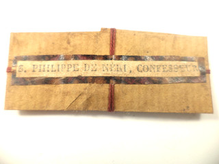 ANTIQUE RELIQUARY RELIQUE RELIC SAINT PHILIP NERI / S. PHILIPPE DE NERI