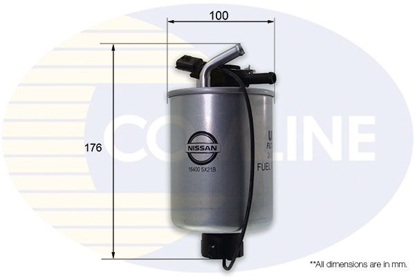 Fuel Filter 100 mm Outer Diameter Fits Nissan Navara Pathfinder COMLINE EFF321D