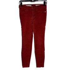 Pilcro the Letterpress Rust Red High Rise Skinny Cords Corduroy Pants Size 26