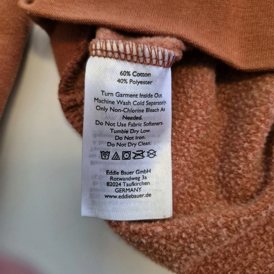 EDDIE BAUER MUJER MANGA LARGA LIGERA CREMALLERA COMPLETA SUDADERA CON CAPUCHA MELÓN MANGO TALLA MED Foto 4 de 4
