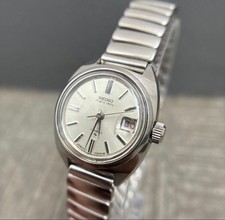 SEIKO MATIC LADY 2517-0211 Watch Automatic 23mm Gray Dial Silver Tone Stretch