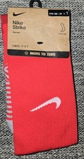 Nike Strike Soccer Socks Youth 13c-3y Dri Fit Knee High Red Sock Nk Swoosh