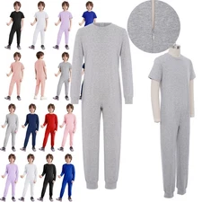 Kids Special Needs Adaptive Clothing Autism Sensory Anti-strip Jumpsuit Romper