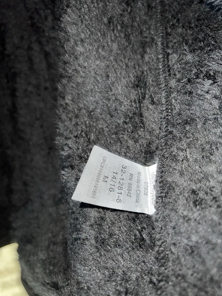 ¡NUEVO! Chaqueta de forro polar negro con cremallera completa Woman Within Talla 14/16 Foto 2 de 4