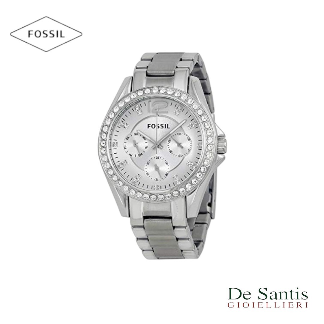 Orologio Fossil Riley ES3202 Donna Multifunzione con Cristalli Acciaio 100m