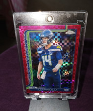 Topps 2025 Chrome Sam Darnold #275 Checkerboard Seattle Seahawks Football Card