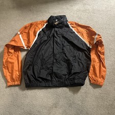 Vintage Men&rsquo;s Harley Davidson Reflective Orange and Black Rain jacket Size XL
