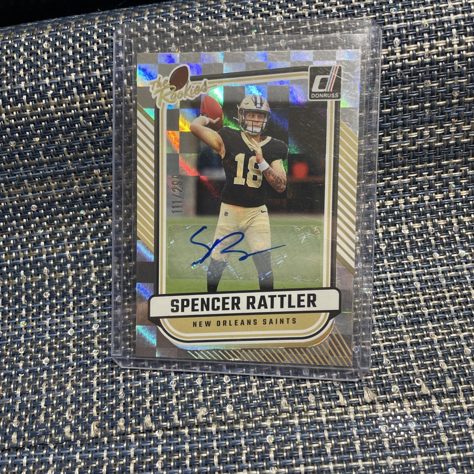 2024 Donruss #TR-24 Spencer Rattler The Rookies Auto RC /299 New Orleans Saints
