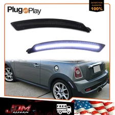 For MINI COOPER R55 R56 R57 R58 R60 R61 White LED Rear Side Marker Lights Smoked