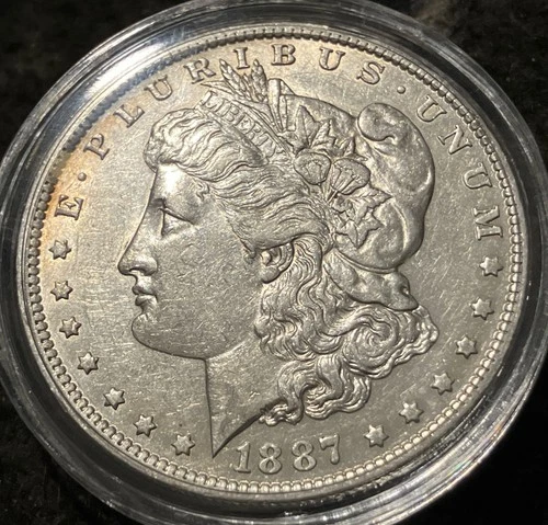 1887o Morgan Silver Dollar.. AU.. OLDSILVER.. NR