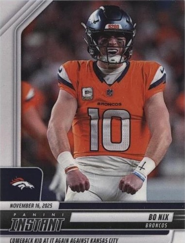 2025 Panini Prizm Football Fractal Bo Nix #13 Green Wave Prizm | eBay