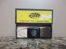 Vintage Mil-O Camels Hair Lens  Negative Brush w/ Original Box